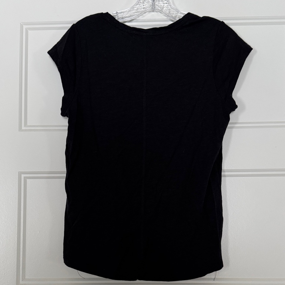Sanctuary Black Cap Sleeve Tee Pocket detail Medium - Picture 6 of 8
